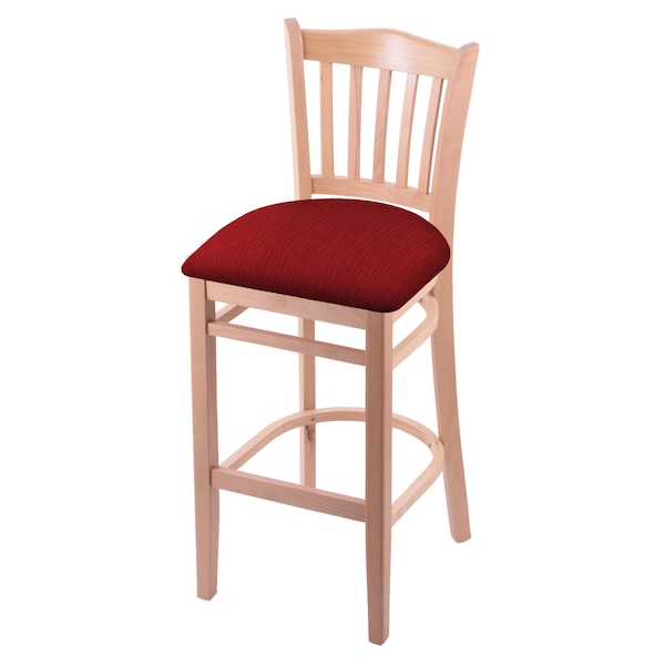 25" Counter Stool, Natural Finish, Graph Ruby Seat